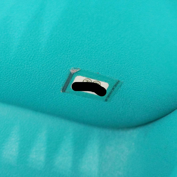 CHANEL Classic Double Flap Jumbo Quilted Caviar Leather Shoulder Bag Turquoise