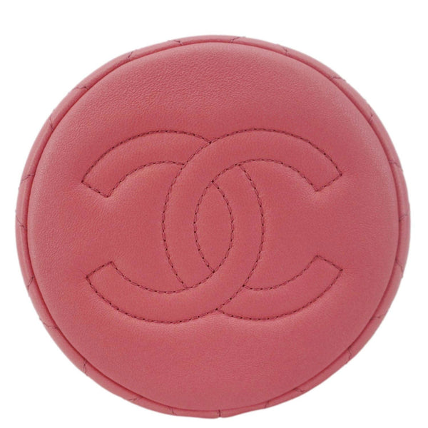 CHANEL Pearl Crush Quilted Leather Drawstring Bucket Bag Pink