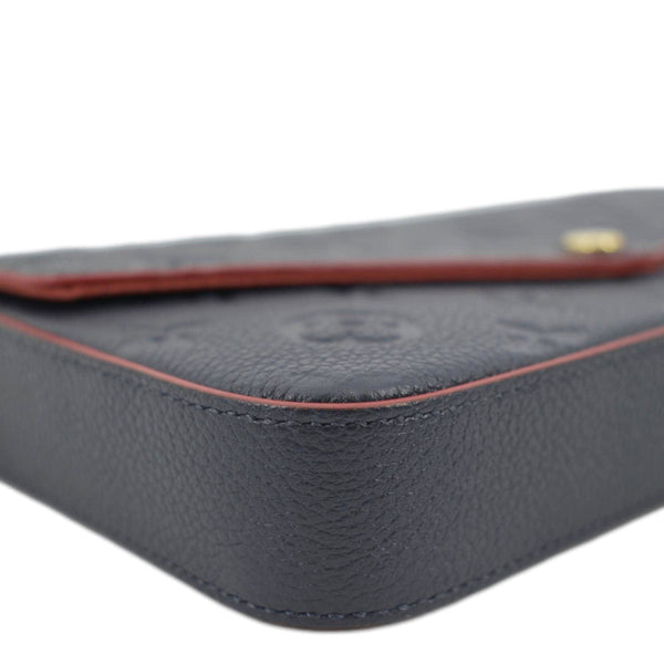 LOUIS VUITTON Felicie Monogram Empreinte Pochette Crossbody Bag Marine Rouge
