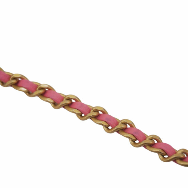 CHANEL Pearl Crush Quilted Leather Drawstring Bucket Bag Pink