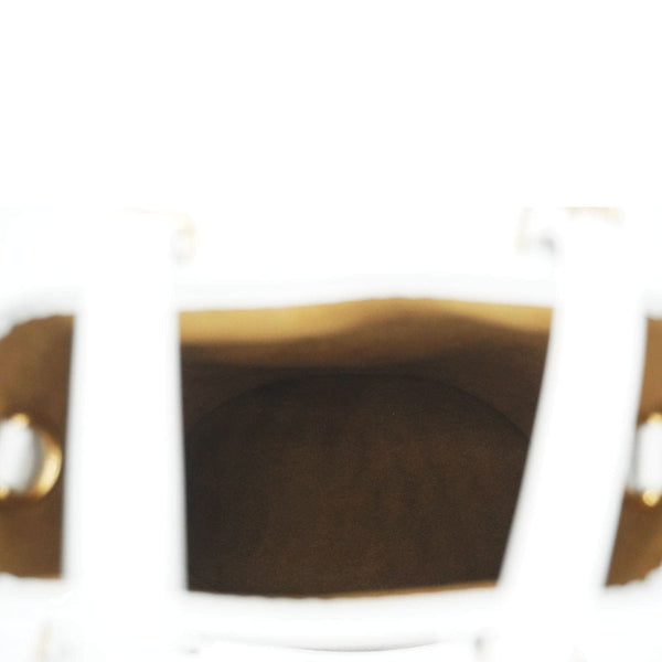 LOUIS VUITTON Nano Bucket Monogram Canvas Crossbody Bag White