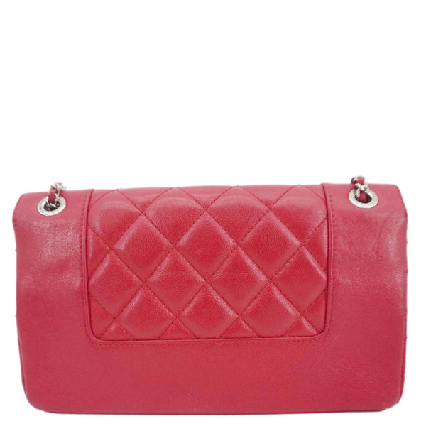 CHANEL Mademoiselle Vintage Flap Sheepskin Leather Crossbody Bag Pink