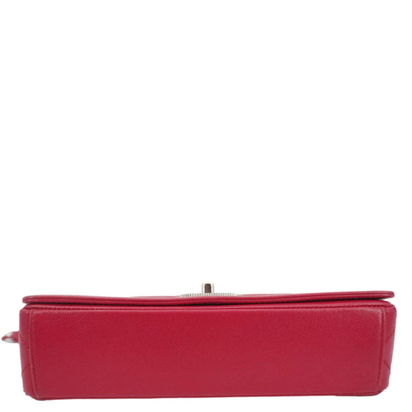 CHANEL Mademoiselle Vintage Flap Sheepskin Leather Crossbody Bag Pink