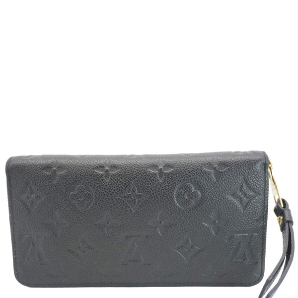 LOUIS VUITTON Clemence Monogram Empreinte Leather Wallet Black