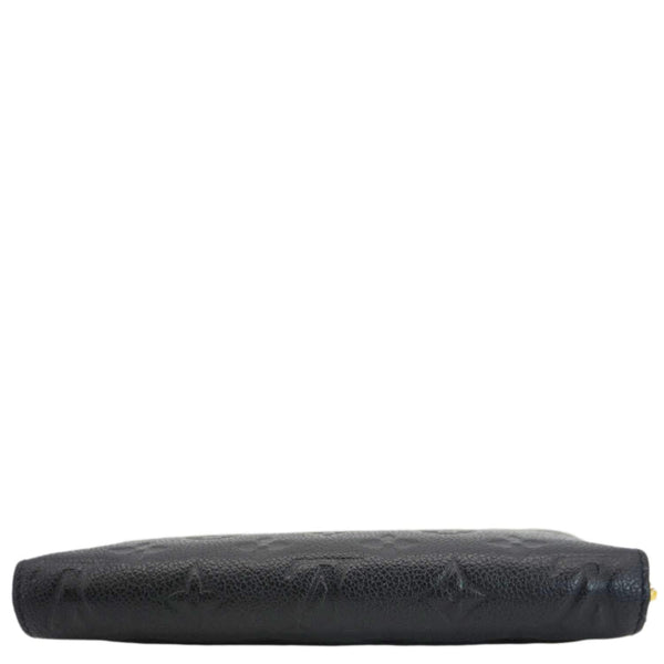 LOUIS VUITTON Clemence Monogram Empreinte Leather Wallet Black