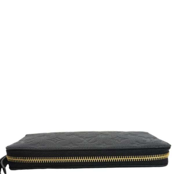 LOUIS VUITTON Clemence Monogram Empreinte Leather Wallet Black