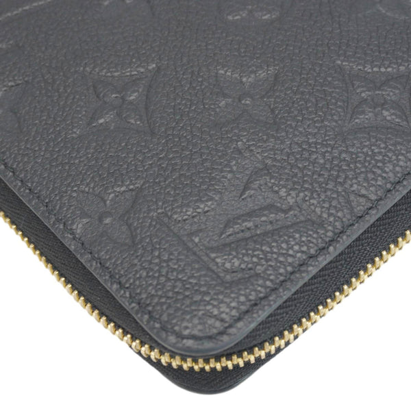 LOUIS VUITTON Clemence Monogram Empreinte Leather Wallet Black