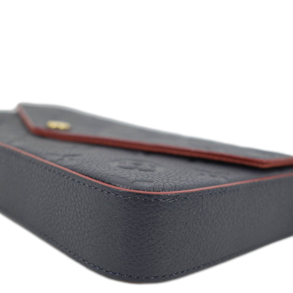 LOUIS VUITTON Felicie Monogram Empreinte Pochette Crossbody Bag Marine Rouge