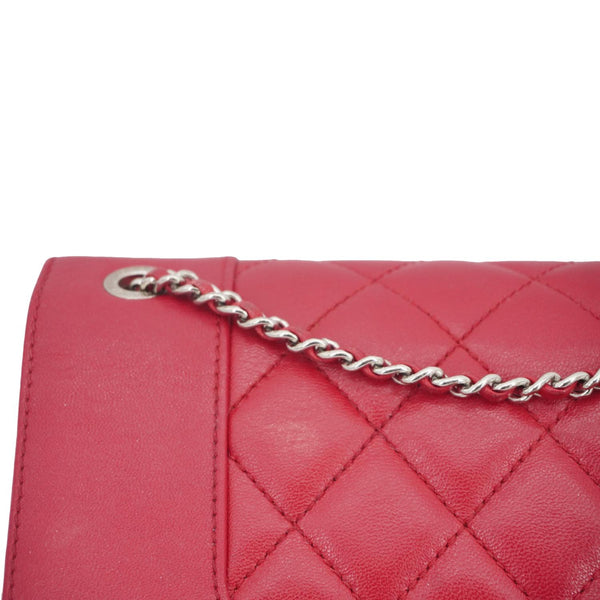 CHANEL Mademoiselle Vintage Flap Sheepskin Leather Crossbody Bag Pink
