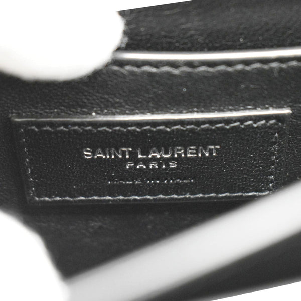 YVES SAINT LAURENT Monogram Sunset Medium Leather Shoulder Bag Black