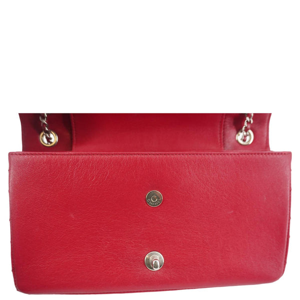 CHANEL Mademoiselle Vintage Flap Sheepskin Leather Crossbody Bag Pink