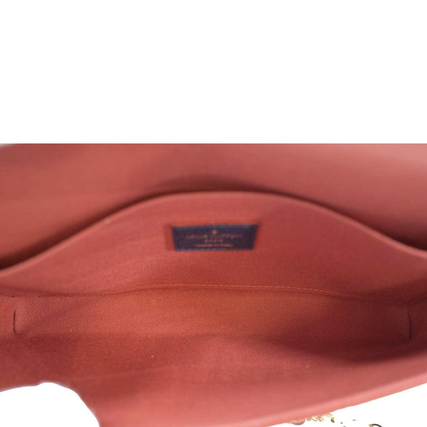 LOUIS VUITTON Felicie Monogram Empreinte Pochette Crossbody Bag Marine Rouge