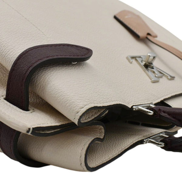 LOUIS VUITTON Lockme Day Leather Shoulder Bag Creme