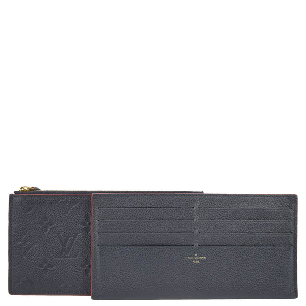 LOUIS VUITTON Felicie Monogram Empreinte Pochette Crossbody Bag Marine Rouge