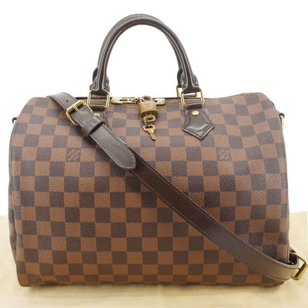 LOUIS VUITTON Speedy 30 Bandouliere Damier Ebene Shoulder Bag Brown
