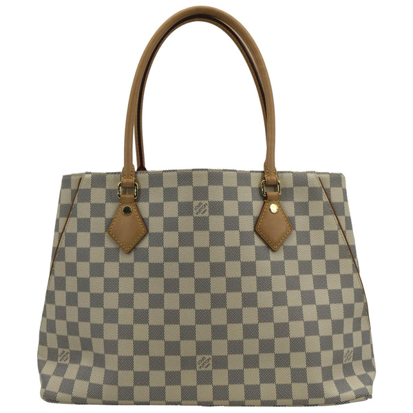 LOUIS VUITTON Calvi Damier Azur Shoulder Bag White