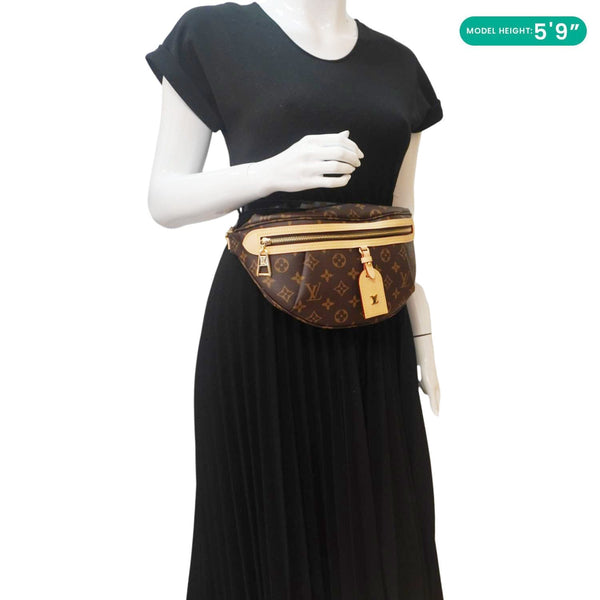LOUIS VUITTON High Rise Monogram Canvas Bumbag Brown