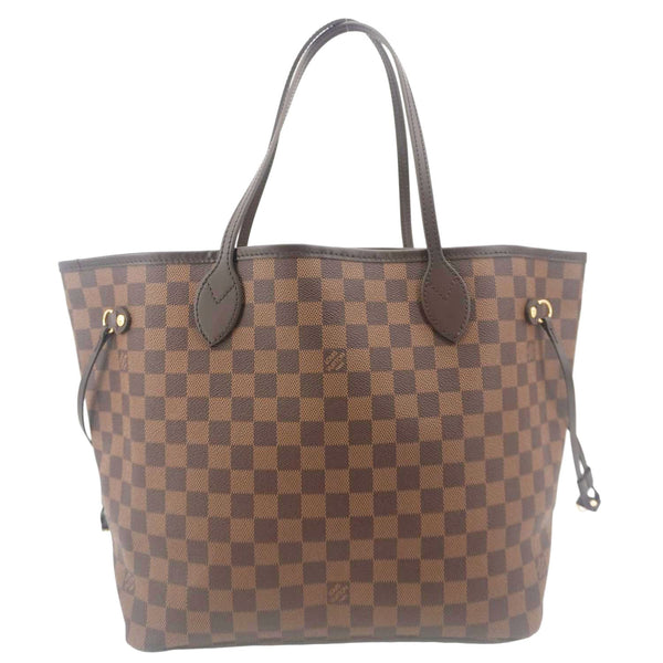 LOUIS VUITTON Neverfull MM Damier Ebene Shoulder Bag Rose Ballerine