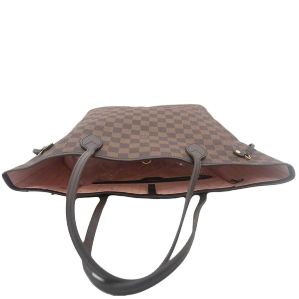 LOUIS VUITTON Neverfull MM Damier Ebene Shoulder Bag Rose Ballerine