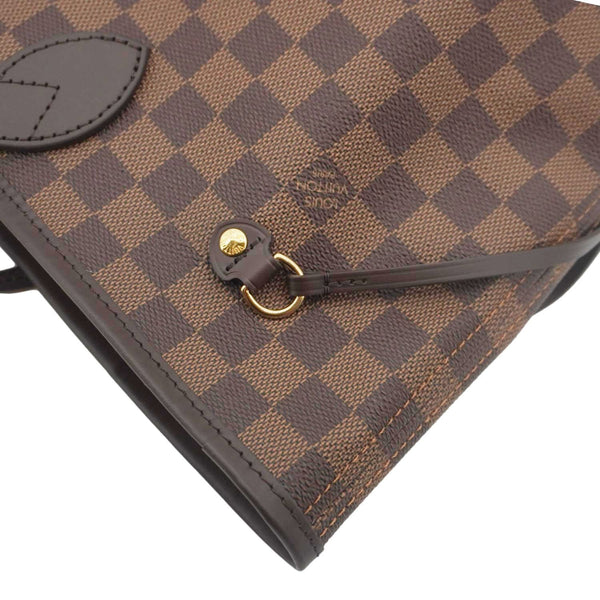 LOUIS VUITTON Neverfull MM Damier Ebene Shoulder Bag Rose Ballerine