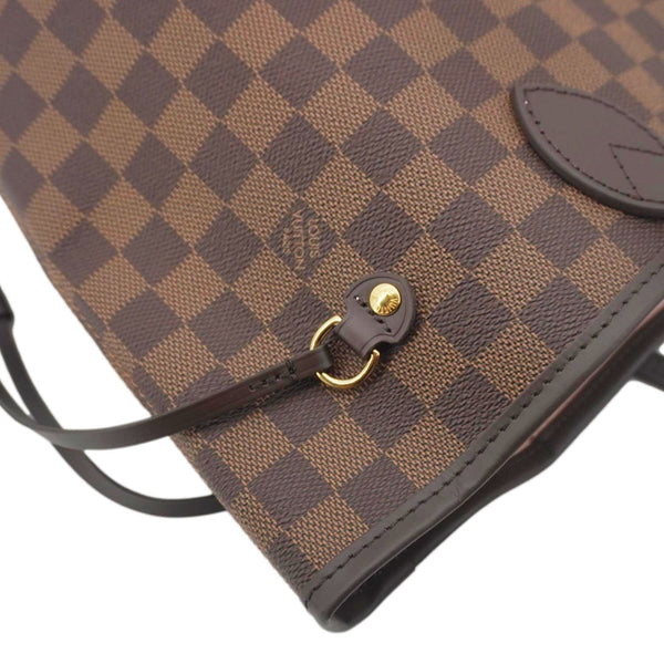 LOUIS VUITTON Neverfull MM Damier Ebene Shoulder Bag Rose Ballerine