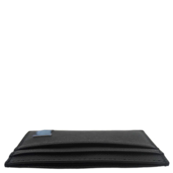 BURBERRY TB Leather Card Holder Black