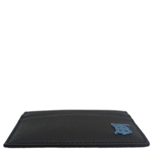 BURBERRY TB Leather Card Holder Black