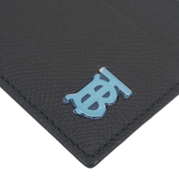 BURBERRY TB Leather Card Holder Black