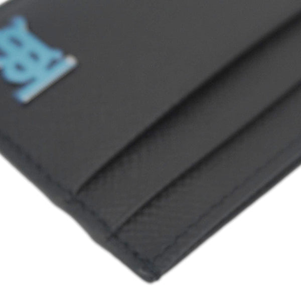 BURBERRY TB Leather Card Holder Black