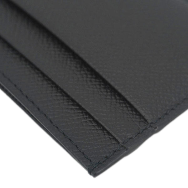 BURBERRY TB Leather Card Holder Black