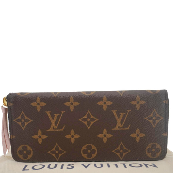 LOUIS VUITTON Clemence Monogram Canvas Zippy Wallet Rose Ballerine