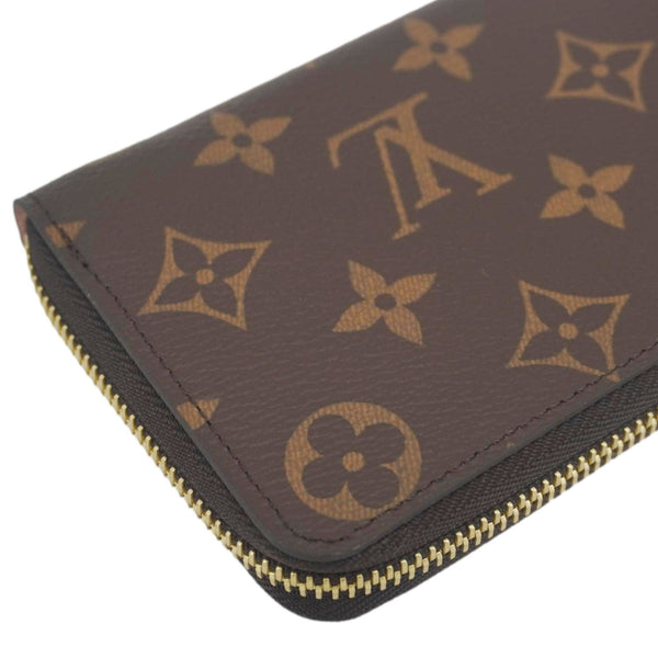 LOUIS VUITTON Clemence Monogram Canvas Zippy Wallet Rose Ballerine