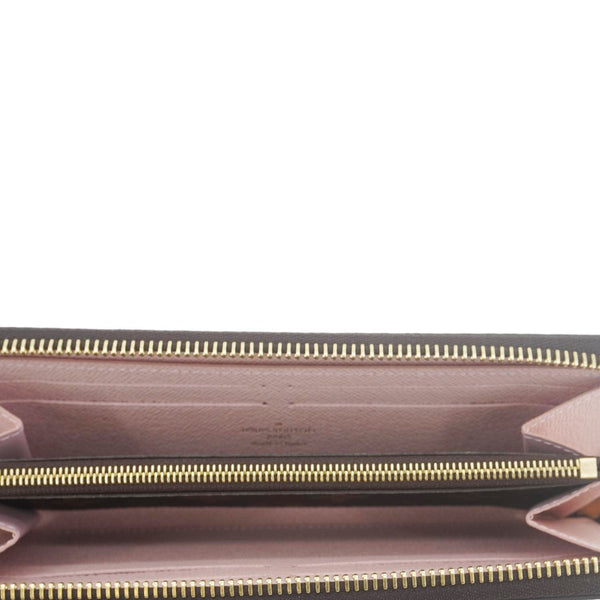 LOUIS VUITTON Clemence Monogram Canvas Zippy Wallet Rose Ballerine