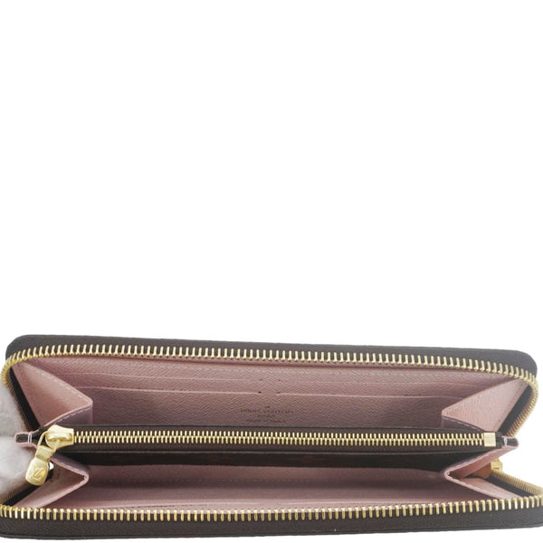 LOUIS VUITTON Clemence Monogram Canvas Zippy Wallet Rose Ballerine