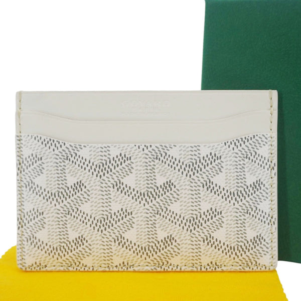GOYARD Saint-Sulpice Coated Canvas Card Holder Off White