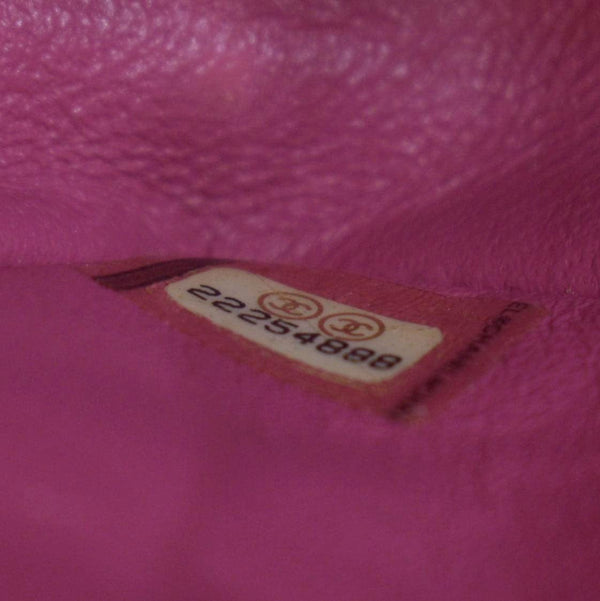 CHANEL Classic Medium Double Flap Quilted Lambskin Leather Shoulder Bag Pink