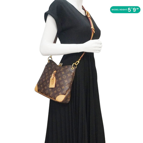 LOUIS VUITTON Odeon NM PM Monogram Canvas Shoulder Bag Brown