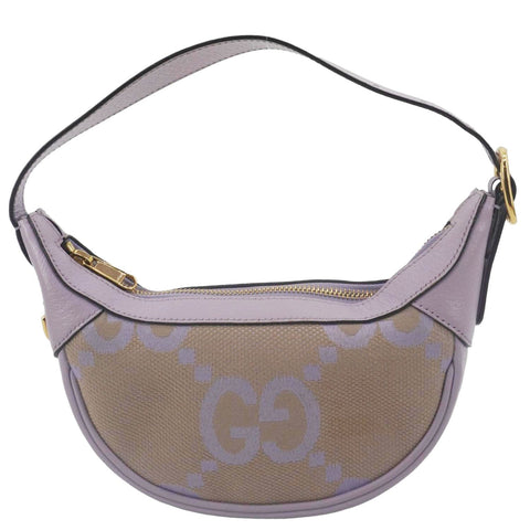 GUCCI Ophidia Half Moon Mini GG Canvas Hobo Bag Light Purple 658551