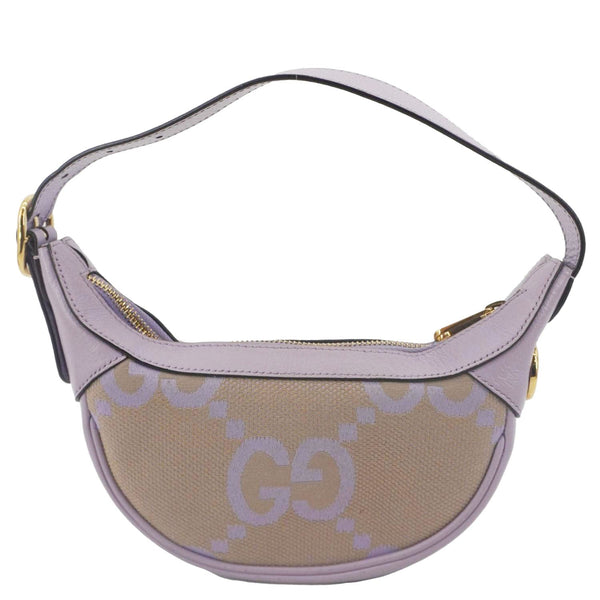 GUCCI Ophidia Half Moon Mini GG Canvas Hobo Bag Light Purple 658551