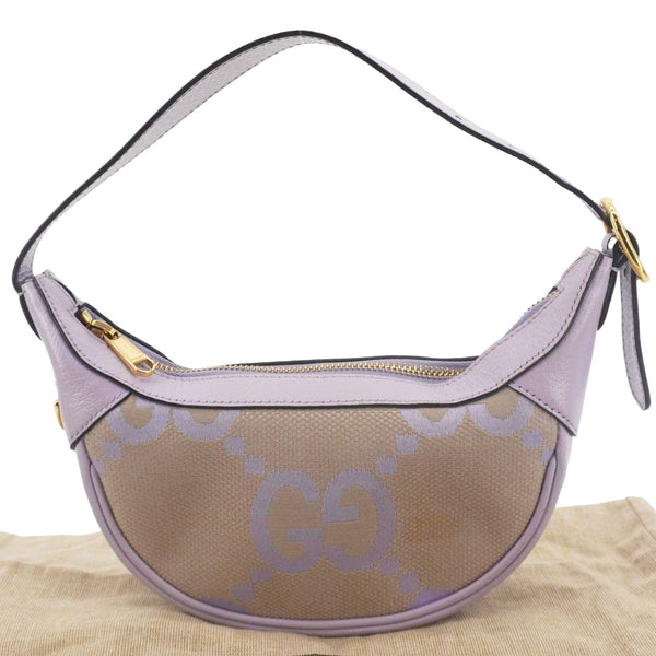 GUCCI Ophidia Half Moon Mini GG Canvas Hobo Bag Light Purple 658551