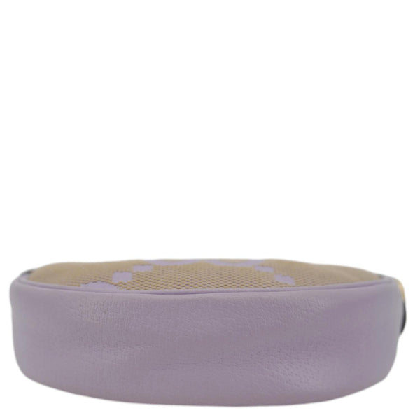 GUCCI Ophidia Half Moon Mini GG Canvas Hobo Bag Light Purple 658551