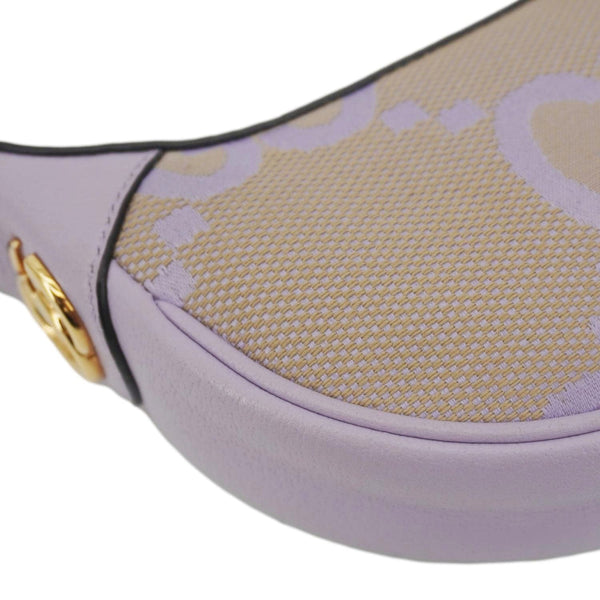 GUCCI Ophidia Half Moon Mini GG Canvas Hobo Bag Light Purple 658551