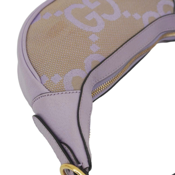 GUCCI Ophidia Half Moon Mini GG Canvas Hobo Bag Light Purple 658551
