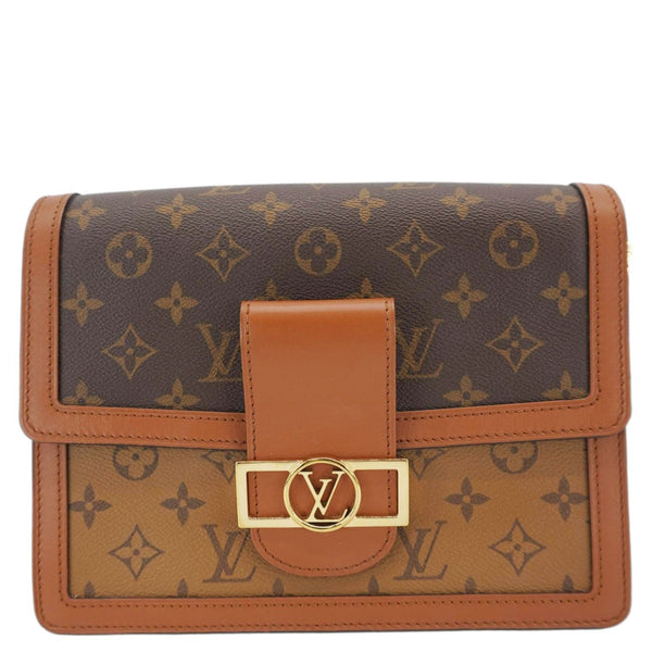 LOUIS VUITTON Dauphine Monogram Reverse Canvas Shoulder Bag Brown