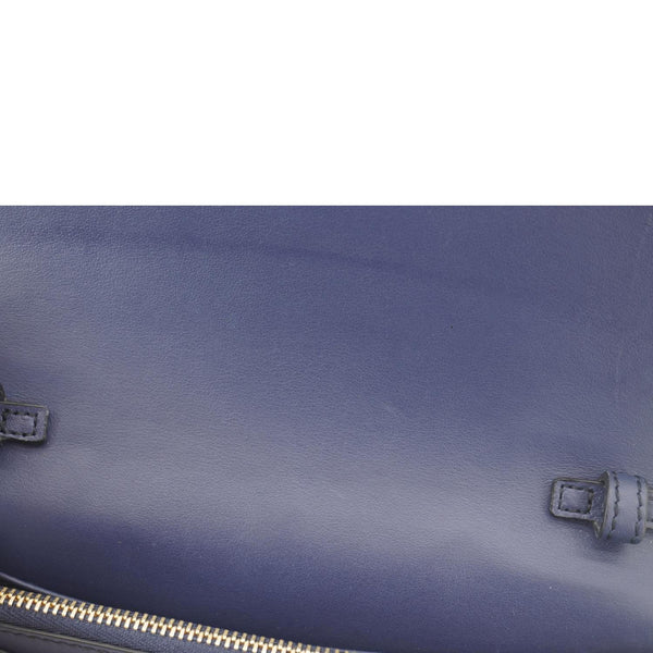 BURBERRY Hampshire Small House Check Crossbody Bag Navy Blue