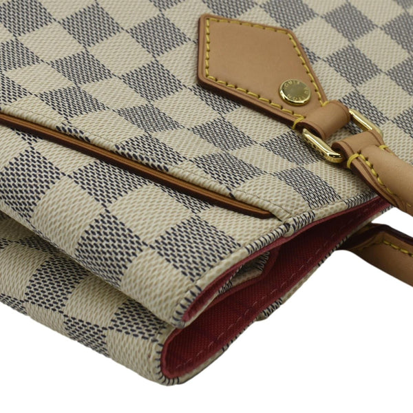 LOUIS VUITTON Calvi Damier Azur Shoulder Bag White