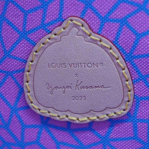 LOUIS VUITTON LV X YK Kusama Neverfull Pumpkin Monogram Canvas Tote Bag Brown