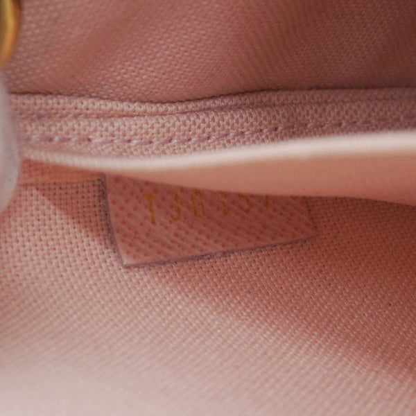 LOUIS VUITTON Pochette Felicie Owl Monogram Chain Crossbody Bag Rose Ballerine