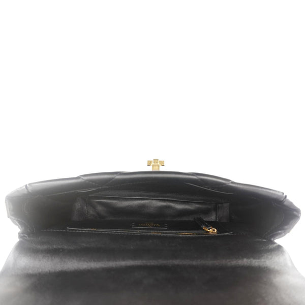 VALENTINO Garavani Roman Stud Medium Leather Crossbody Bag Black