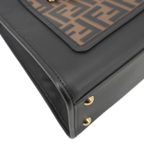 FENDI Runaway Logo Nappa Leather Shoulder Bag Tricolor